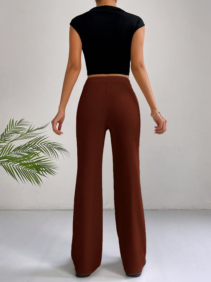Levoire | Pantalons droits taille haute Mukavat avec bouton