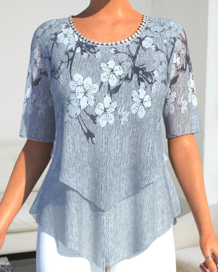 Levoire | Haut à motifs Bleu clair