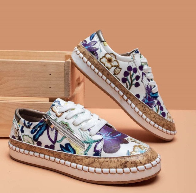 Levoire | Fleurs Chaussures Pour Femmes Bleu