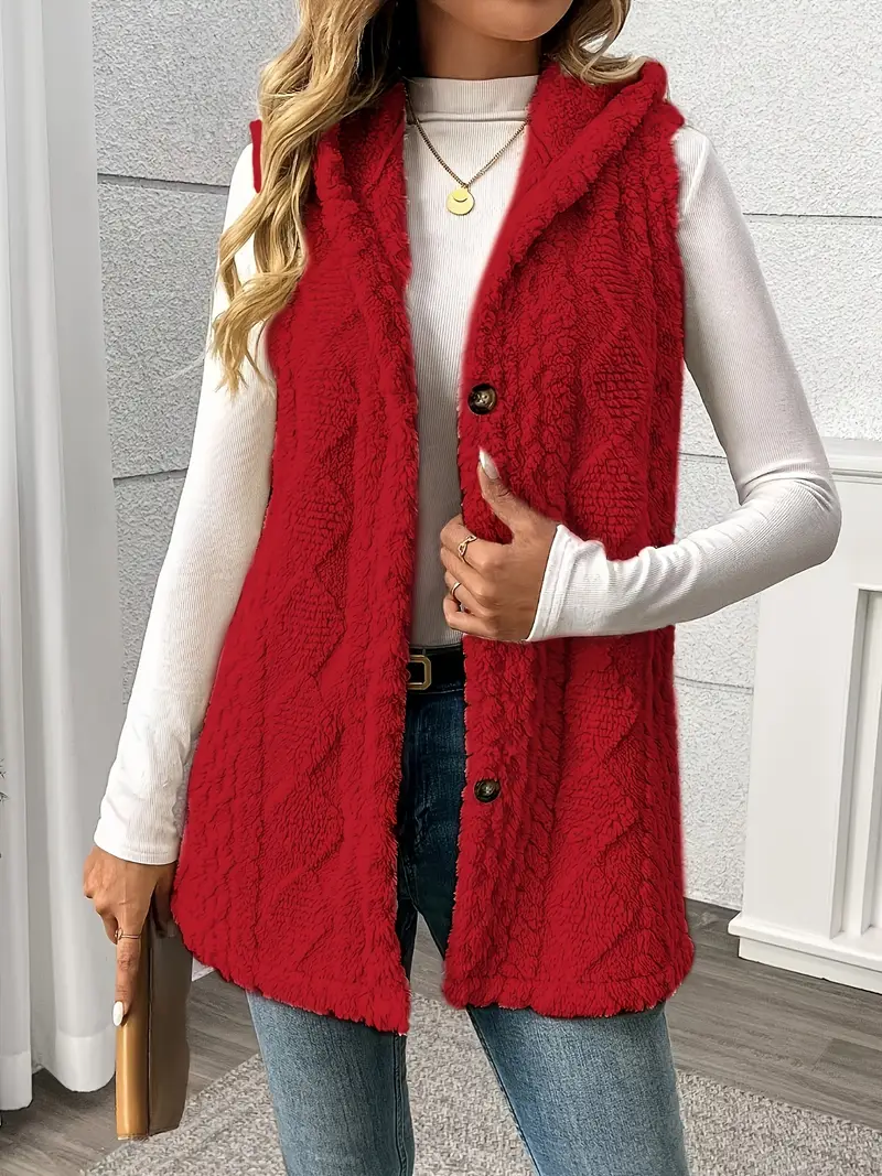 Levoire | Gilet Avec Capuche Et Une Éléganse Distincte Rot