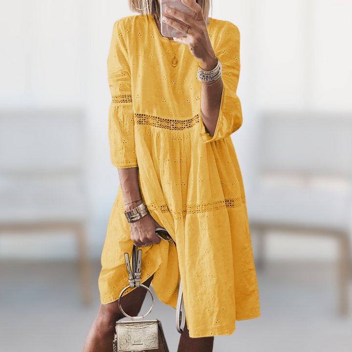 Levoire | Robe élégante brodée Jaune
