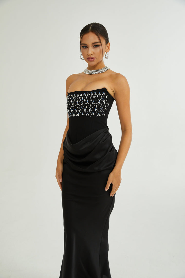 Levoire | Robe Maxi Ornée De Cristaux
