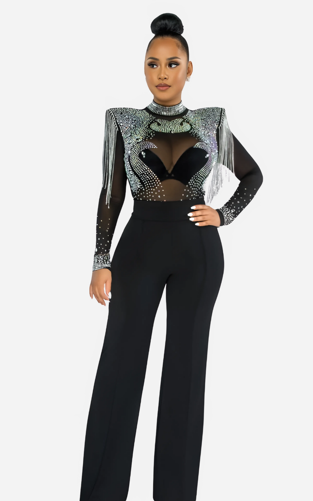 Levoire | Robe Noire À Franges Pour Femmes Glamour Et Élégance Scintillante Noir