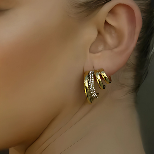 Levoire | Trois Boucles D'Oreilles En Zircon