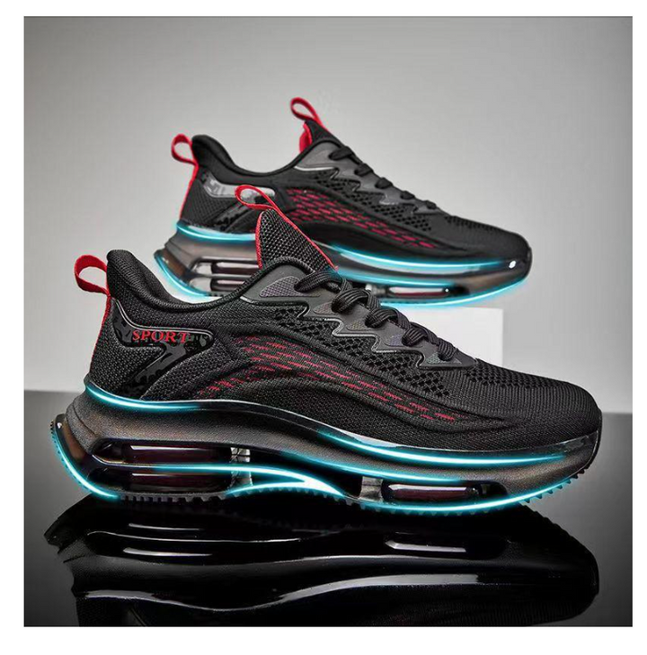 Levoire | Airflow Sneaker Baskets De Sport Élégantes Avec Double Coussin D'Air Rot