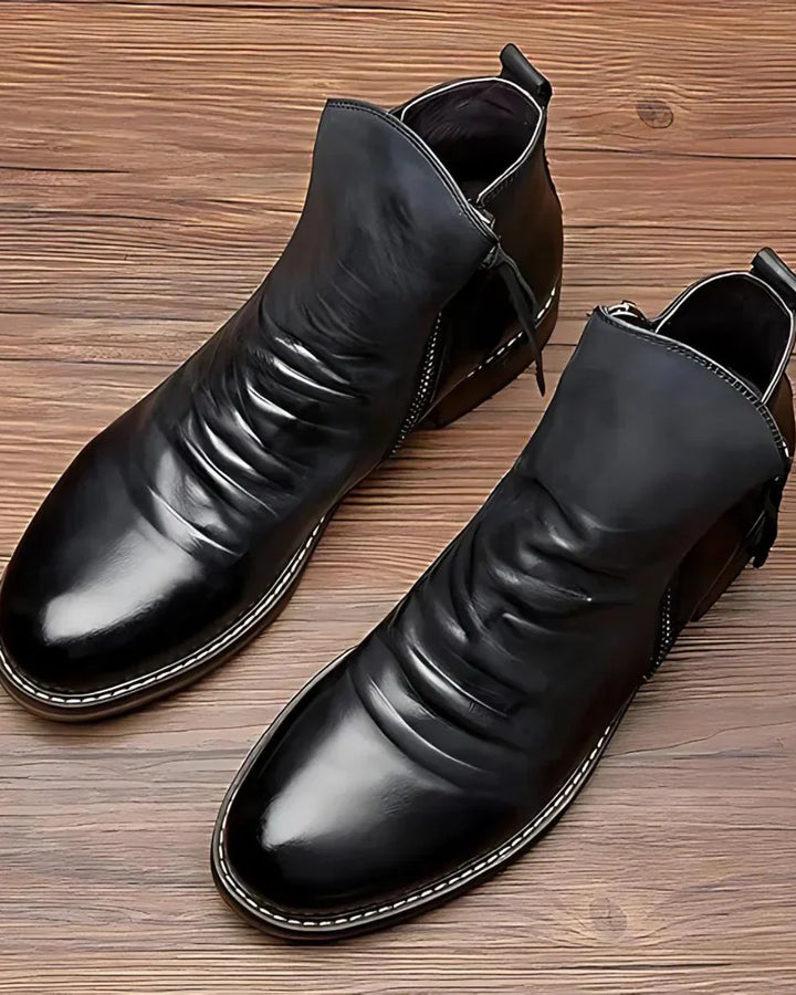 Levoire | Bottes En Cuir Unisexe Avec Fermeture Éclair Latérale