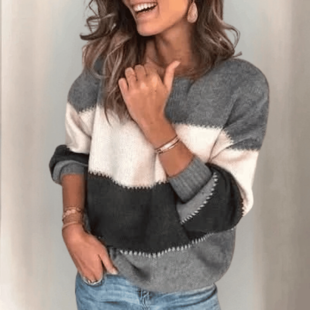 Levoire | Paski Sweatshirt Gris