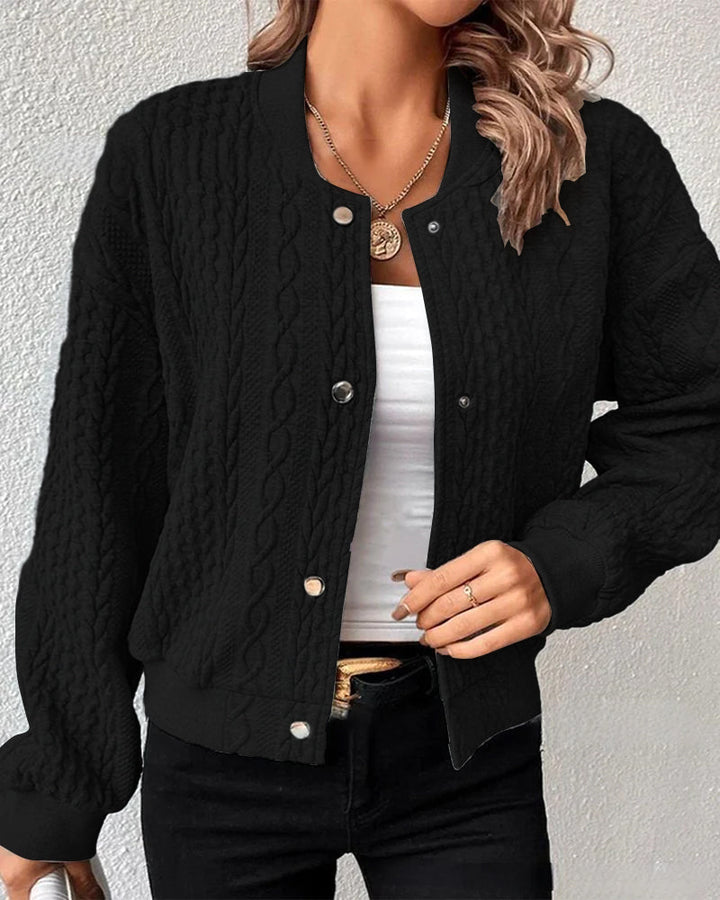 Levoire | Veste en tricot courte confortable Noir