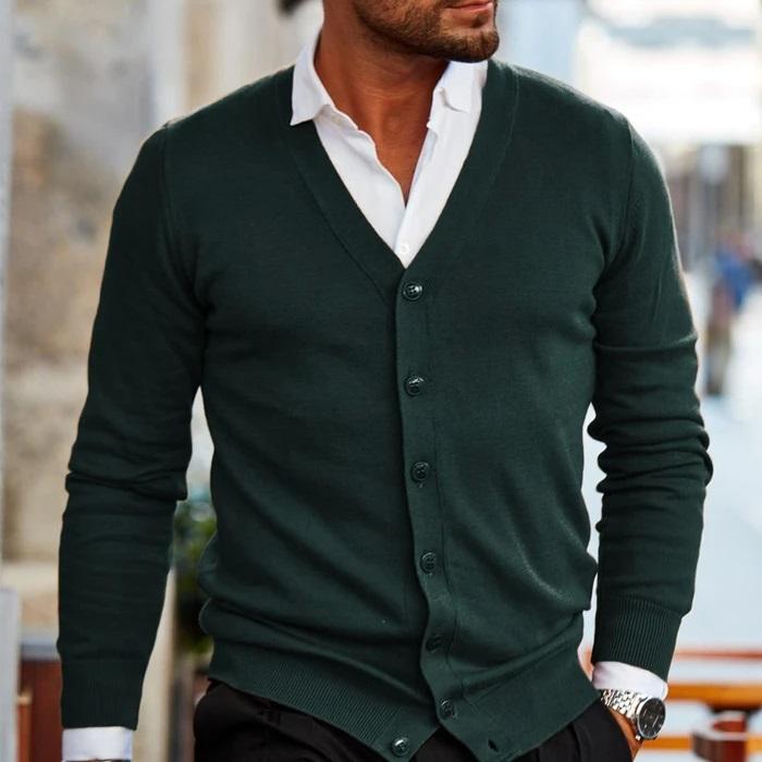 Levoire | Rento Gilet Tricoté Pour Hommes Vert