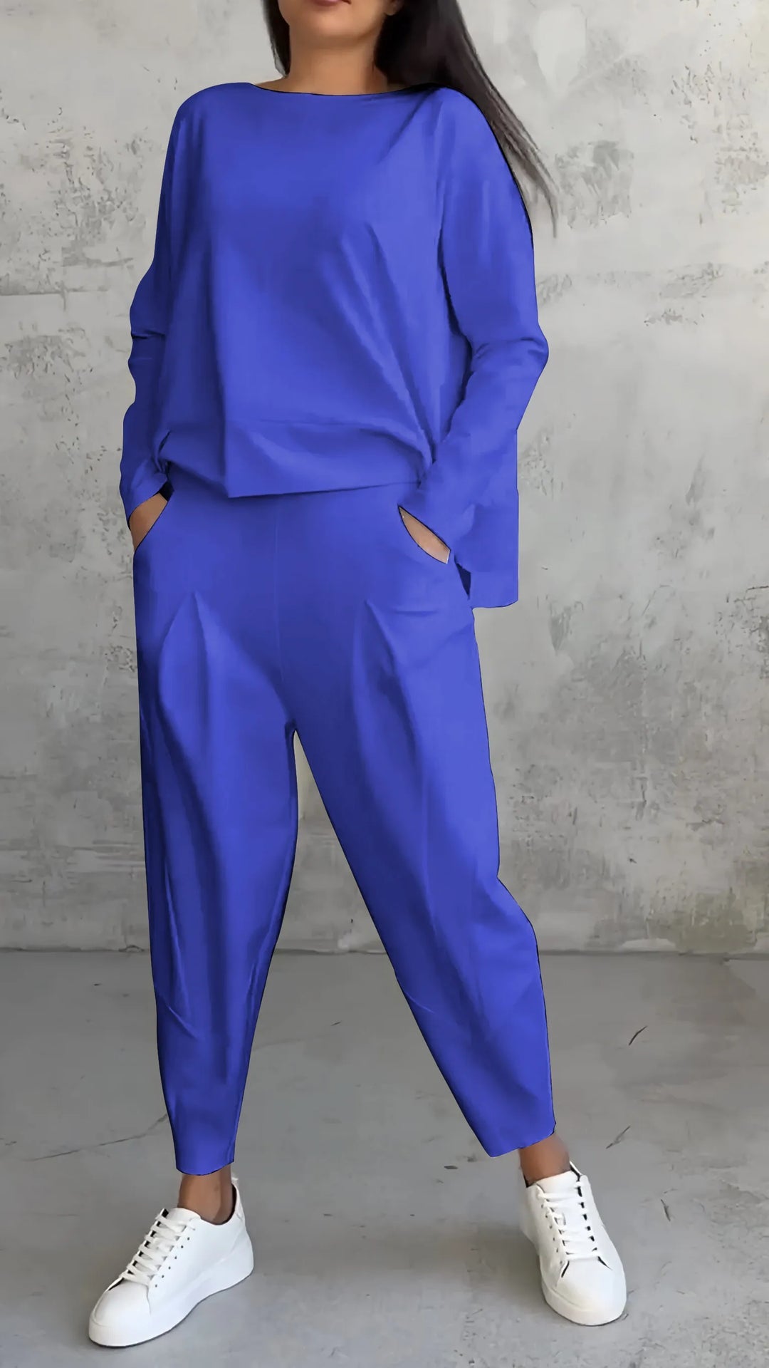 Levoire | Ensemble De Loungewear Minimaliste Deux Pièces Pour Femmes Bleu