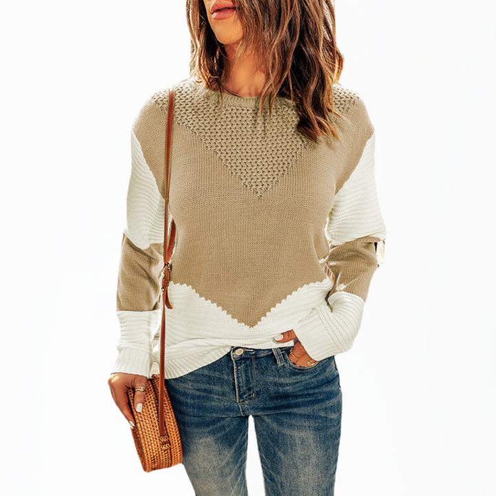 Levoire | Pull-Over Oversized À Manches Longues Avec Col Rond Khaki