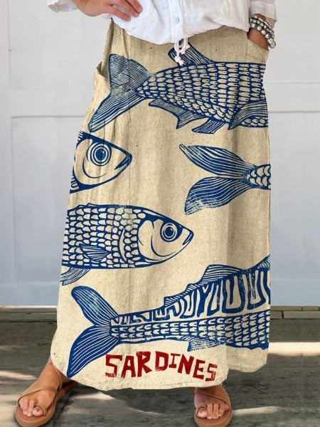 Levoire | Robe qui tombe naturellement avec impression artistique Robe