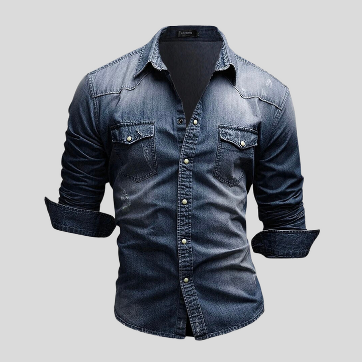 Levoire | Chemise En Denim Moderne Bleu foncé