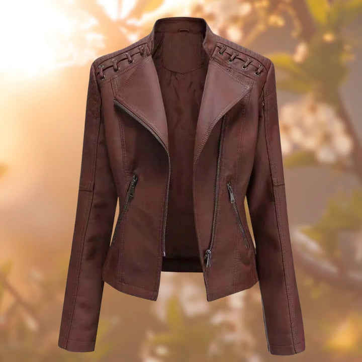 Levoire | Veste en cuir pour femme Marron