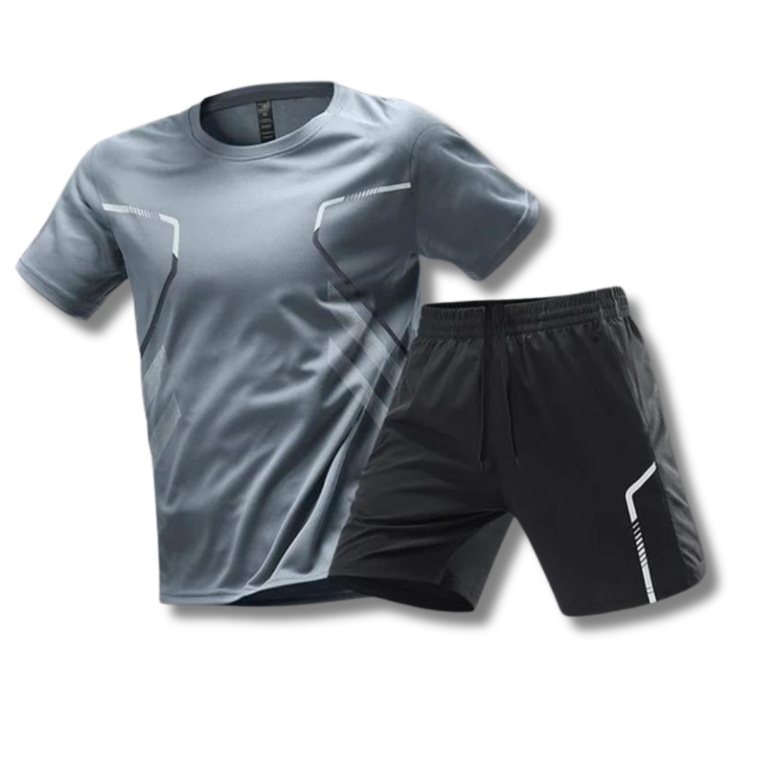 Levoire | Ensemble Sportif Deux Pièces Respirant Hommes Gris foncé