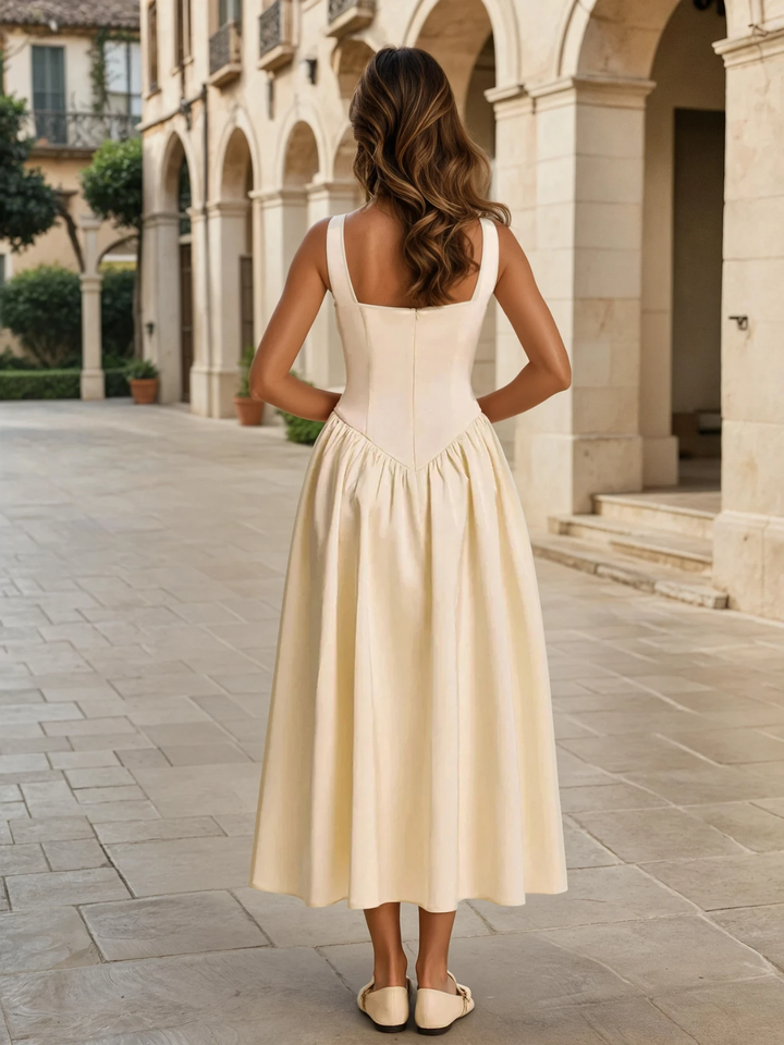 Levoire | Épaule Slim Fit Mi-Longue Robe