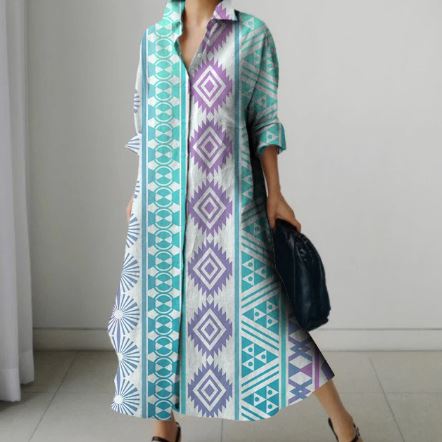 Levoire | Robe Chemise Élégante Pour Femmes Au Design Classique Vert