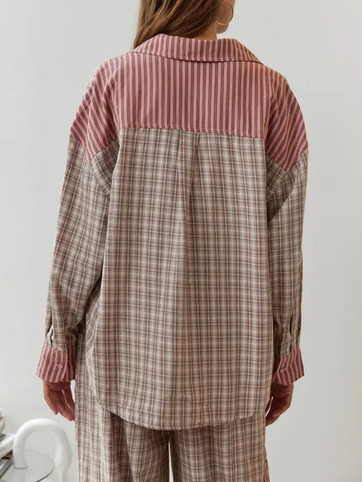 Levoire | Ensemble De Pyjama Femme En Deux Pièces Avec Motif Carreaux