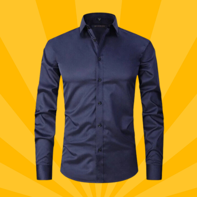 Levoire | Chemise Anti-Pourpoint Élastique et Sans Grattage Bleu marine