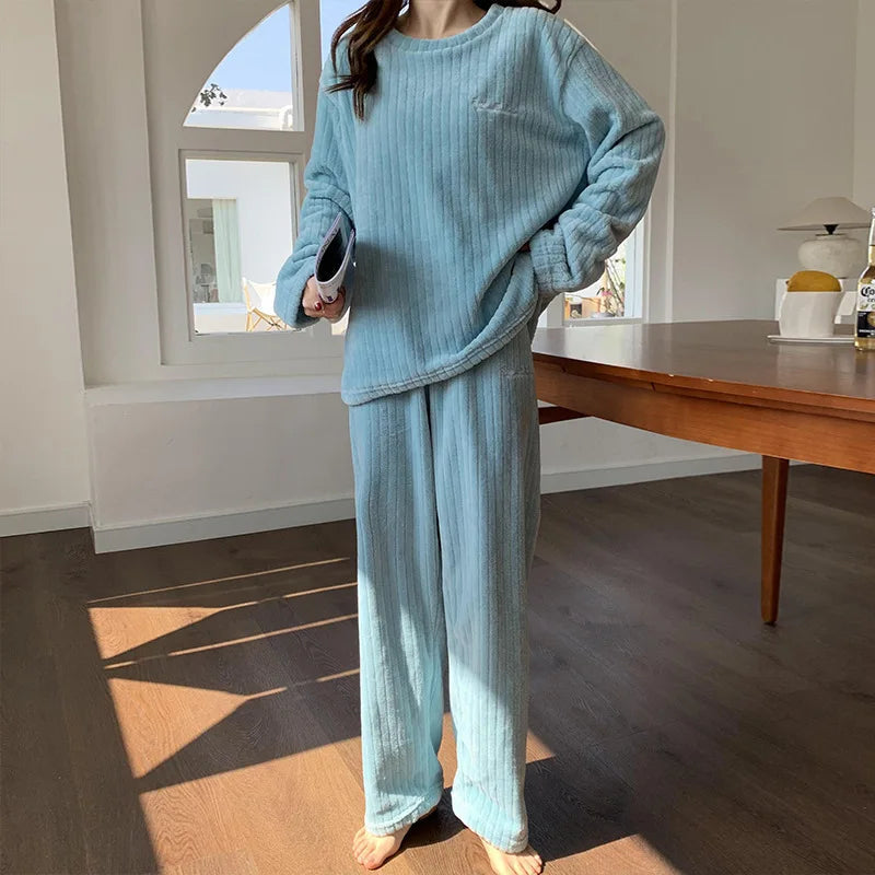 Levoire | Pantalons De Pyjama À Louer Chaud Et Tendance Bleu