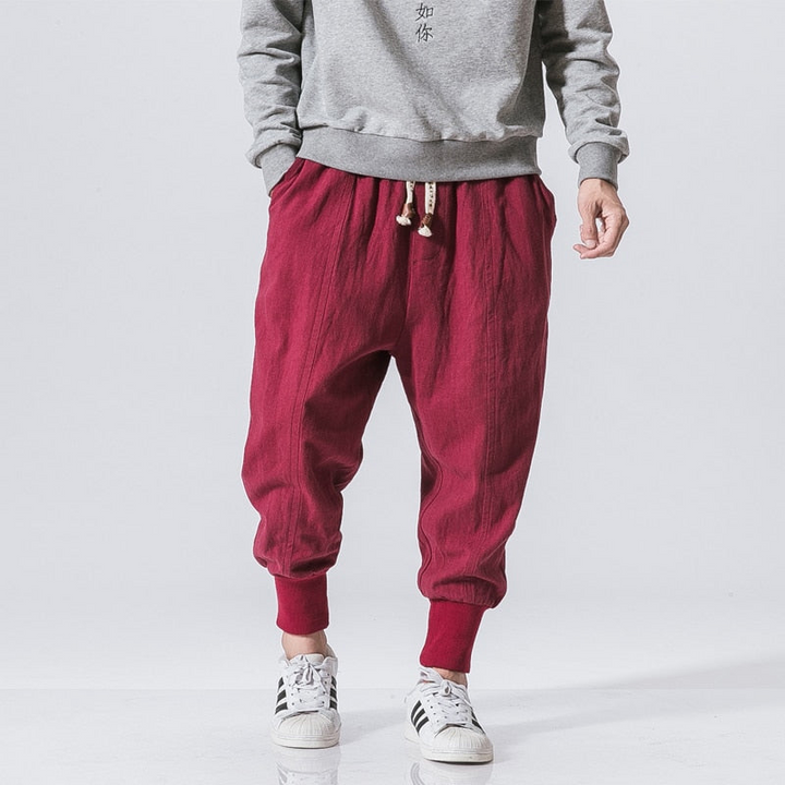 Levoire | Pantalon de jogging tendance pour hommes Pantalon de sport décontracté pour hommes Rouge de rue