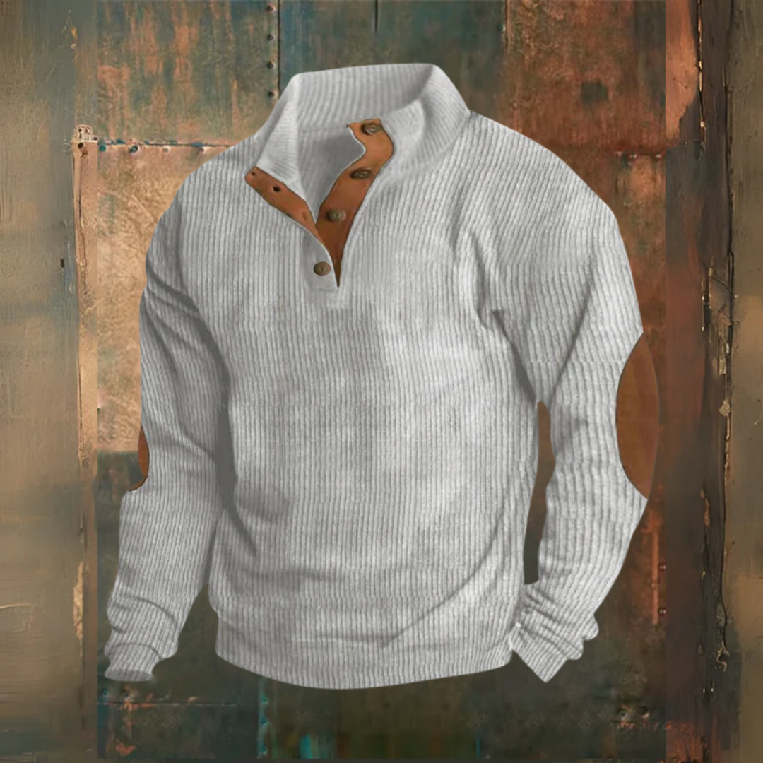 Levoire | Pull Avec Col À Agrafe Gris