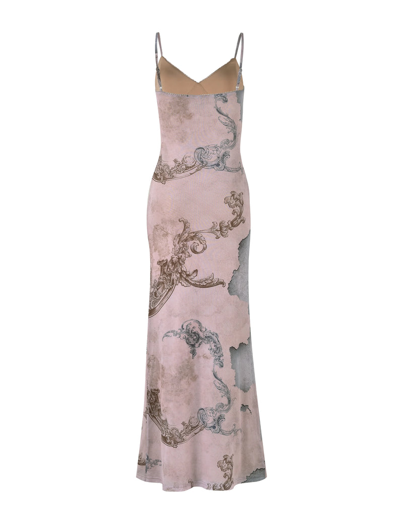 Levoire | Robe Longue Avec Motif Unique Sur Les Sangles D'Épaule