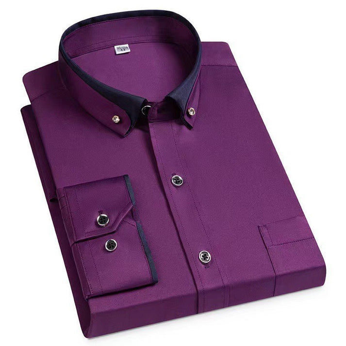 Levoire | Chemise Élégante À Manches Longues Pour Hommes Lilas