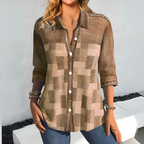 Levoire | Blouse Femme Carreaux Fashion Avec Boutons