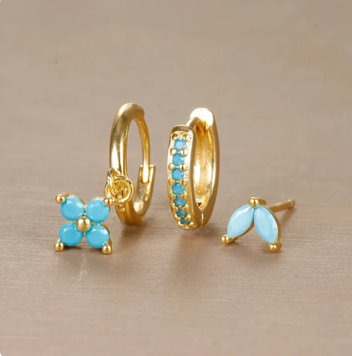 Levoire | Ensemble De Boucles D'Oreilles Raffinées Pour Femmes Goldblau