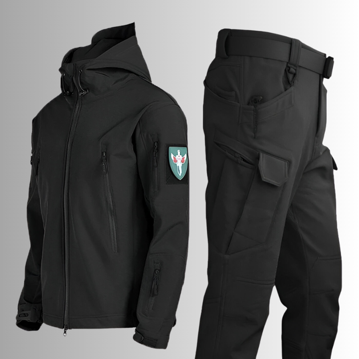 Levoire | Veste Softshell Et Pantalons Cargo Série Noir