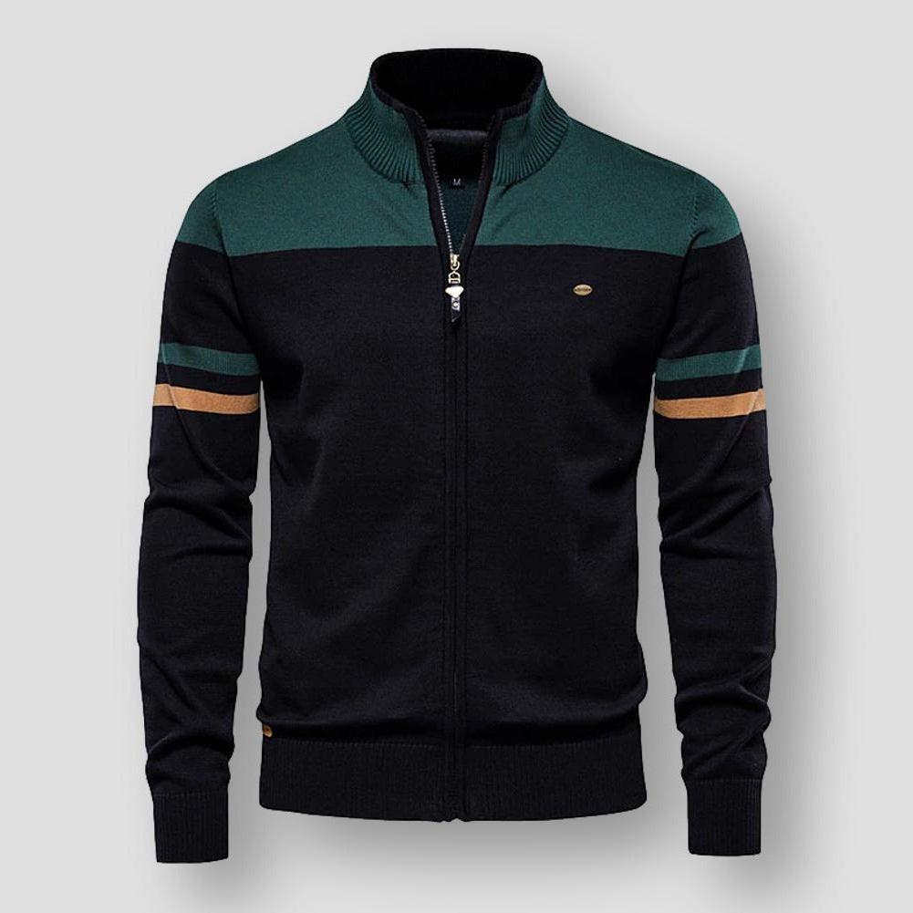 Levoire | Gilet rétro pour hommes avec col côtelé style luxueux Vert