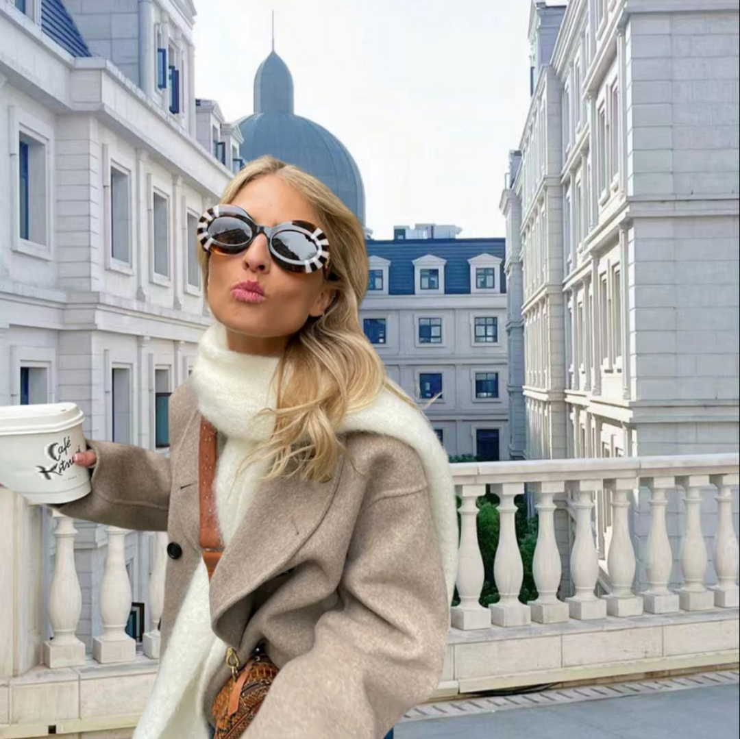 Levoire | Plus Long Manteau FR Femmes Chaud Beige