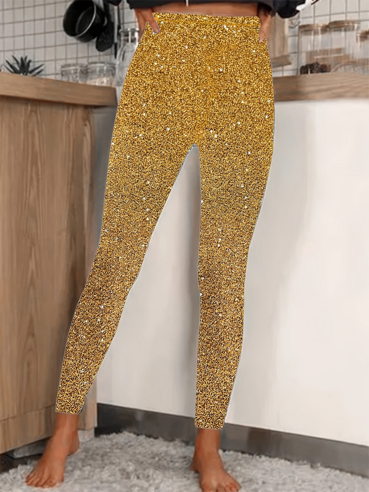 Levoire | Legging Paillettes Taille Haute Brillant et Confortable pour Femmes Ou
