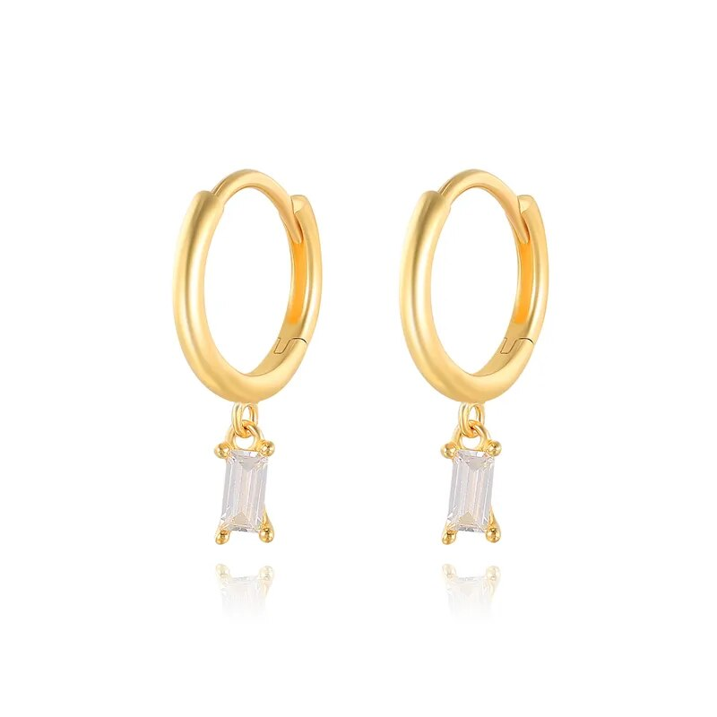 Levoire | Boucles D'Oreilles Carrées En Zircon Élégant