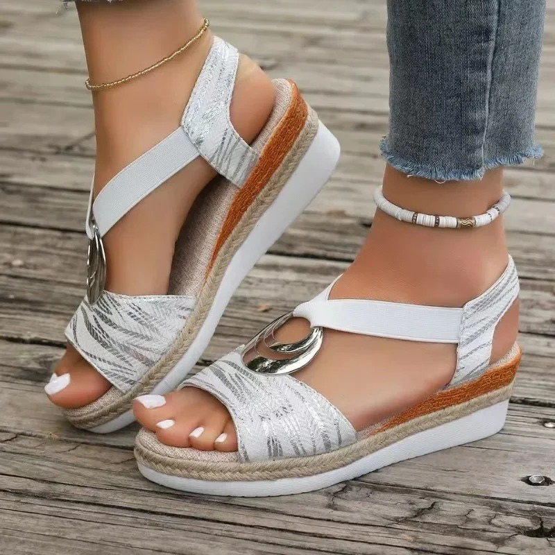 Levoire | Sandales Espadrilles Élégantes Avec Des Sangles Texturées