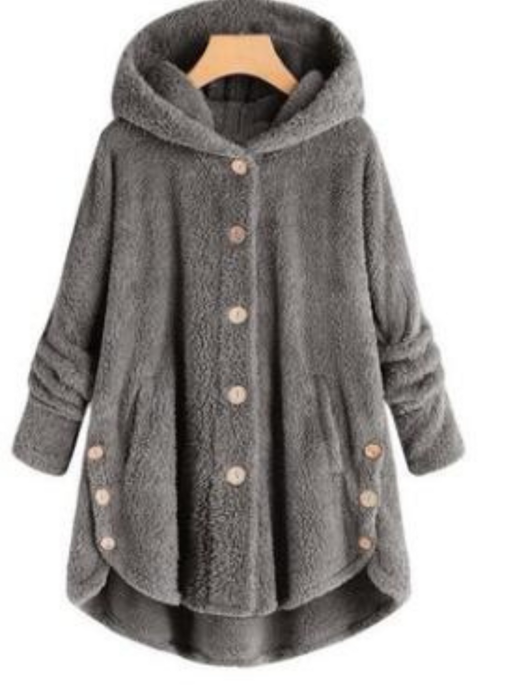 Levoire | Manteau FR Femmes Chaud Capuche Gris