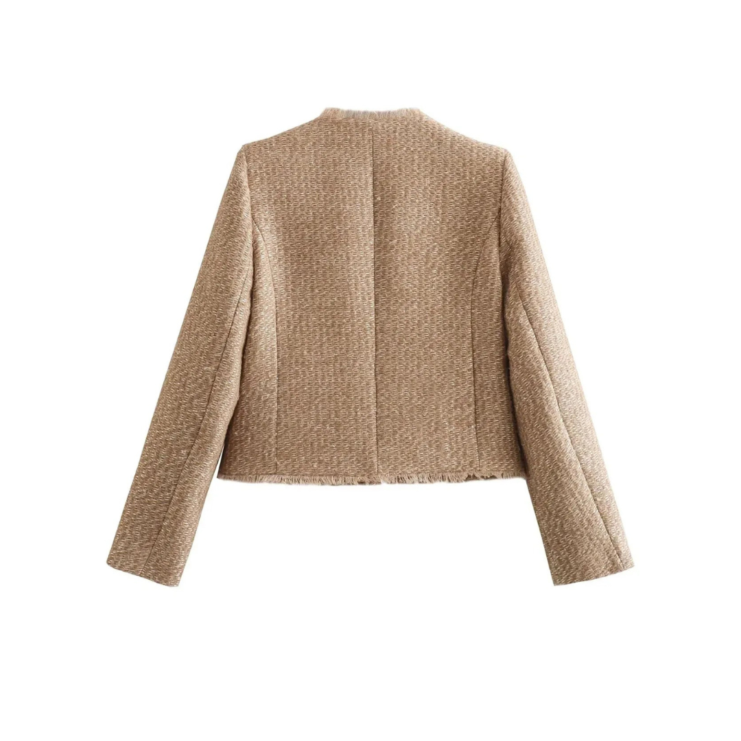 Levoire | Veste en duvet à manches longues avec boutons courte