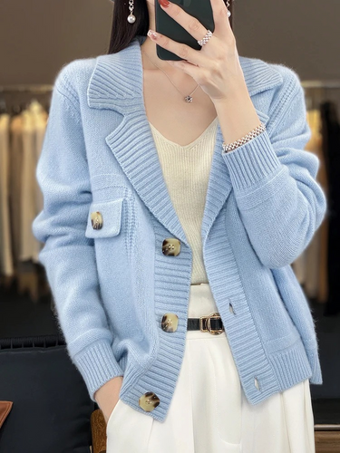 Levoire | Veste en laine pour femmes avec col, poches et manches