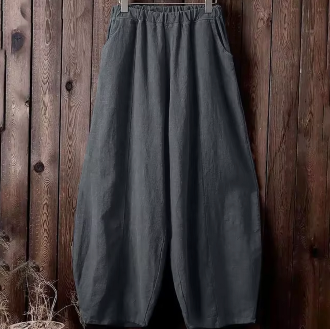 Levoire | Pantalon En Lin Et Coton Gris