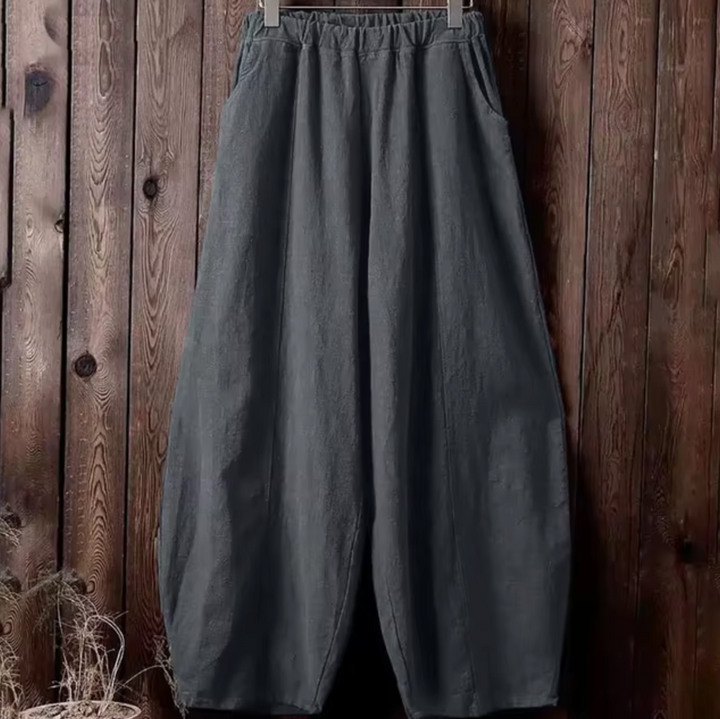Levoire | Pantalon En Lin Et Coton Gris