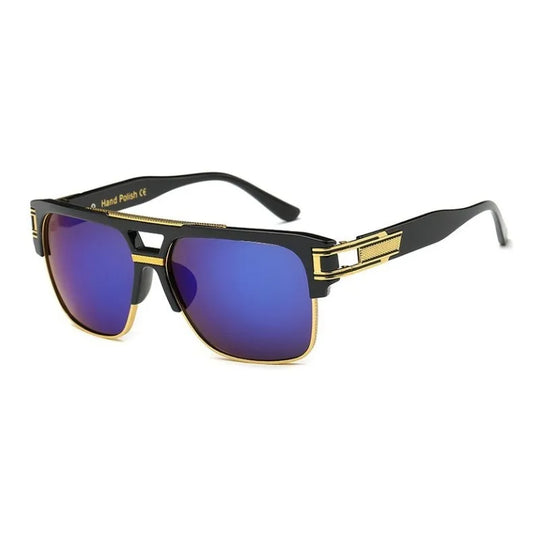 Levoire | Lunettes De Soleil À Monture Carrée Avec Verres Réfléchissants De Luxe Mustaharjuna