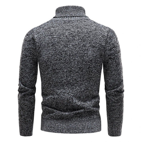 Levoire | Pull À Col Montant De Haute Qualité Pour Hommes Gris foncé