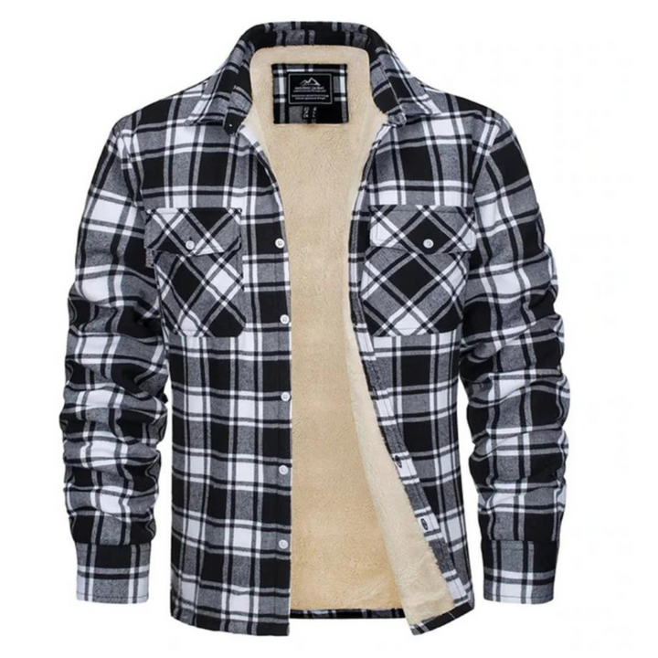 Levoire | Karo Boutonné Chemise pour Hommes Der Noir