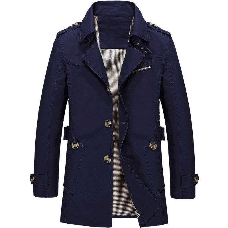 Levoire | Trench Coat Pour Hommes Bleu foncé (Vite épuisé)