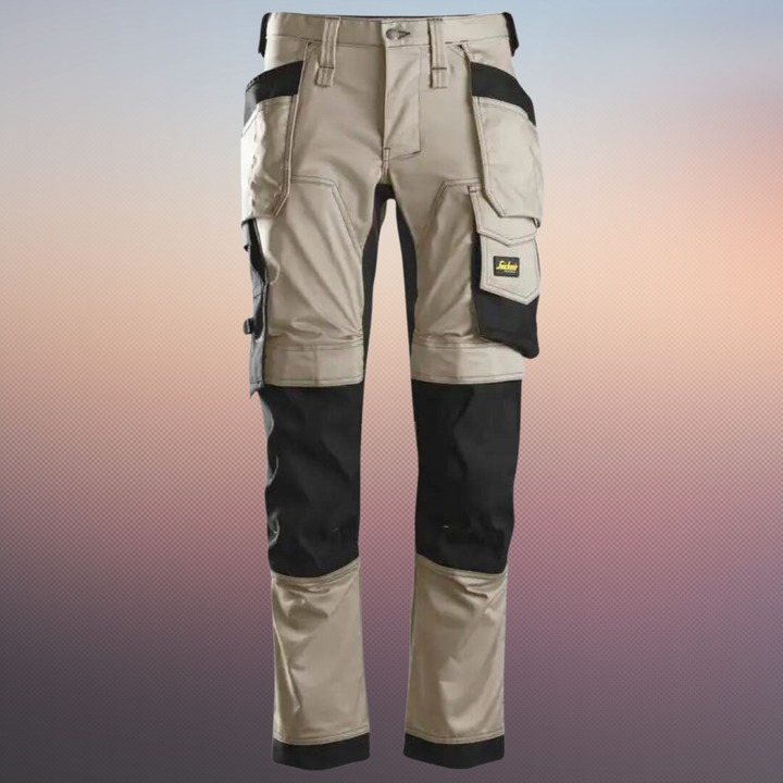 Levoire | Pantalon De Travail Stretch Avec Poches Pour Outils Kaki