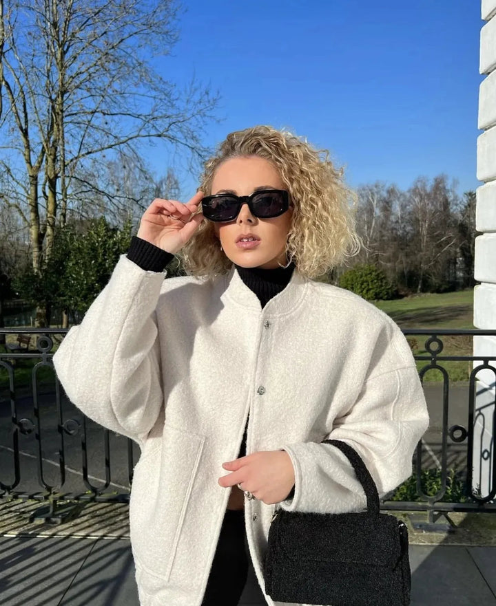 Levoire | Manteau Pour Dames Tendance Décontracté En Grande Taille Beige