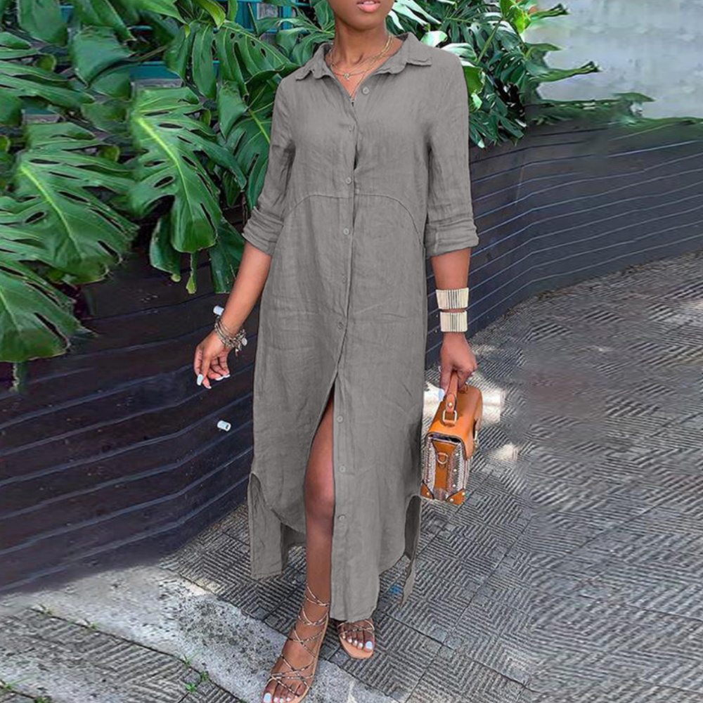 Levoire | Robe chemise confortable en lin
