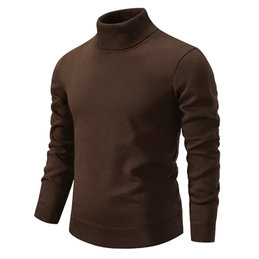 Levoire | Pull Col Roulé Pour Hommes Chaud Braun