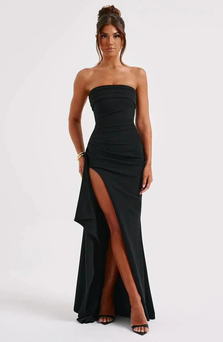 Levoire | Robe De Soirée À Taille Empire Et Silhouette Flatteuse Pour Femmes Noir